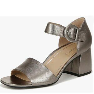 Vionic Chardonnay Pewter Leather Sandal Size 10